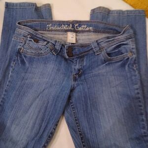 Vintage Industrail Cotton Woman's Blue Denim Flare Jeans Size 13